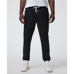 Men's Vuori Black Joggers Size M with White Drawstring